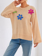 Apricot Top 3 Wool Flowers