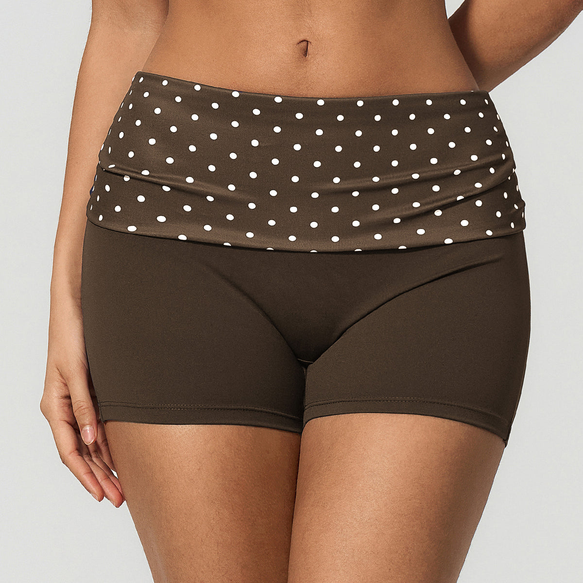 Brown White Polka Dot