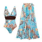 V neck Dress Set