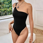 Women's One Shoulder Hollow Out One Piece Top