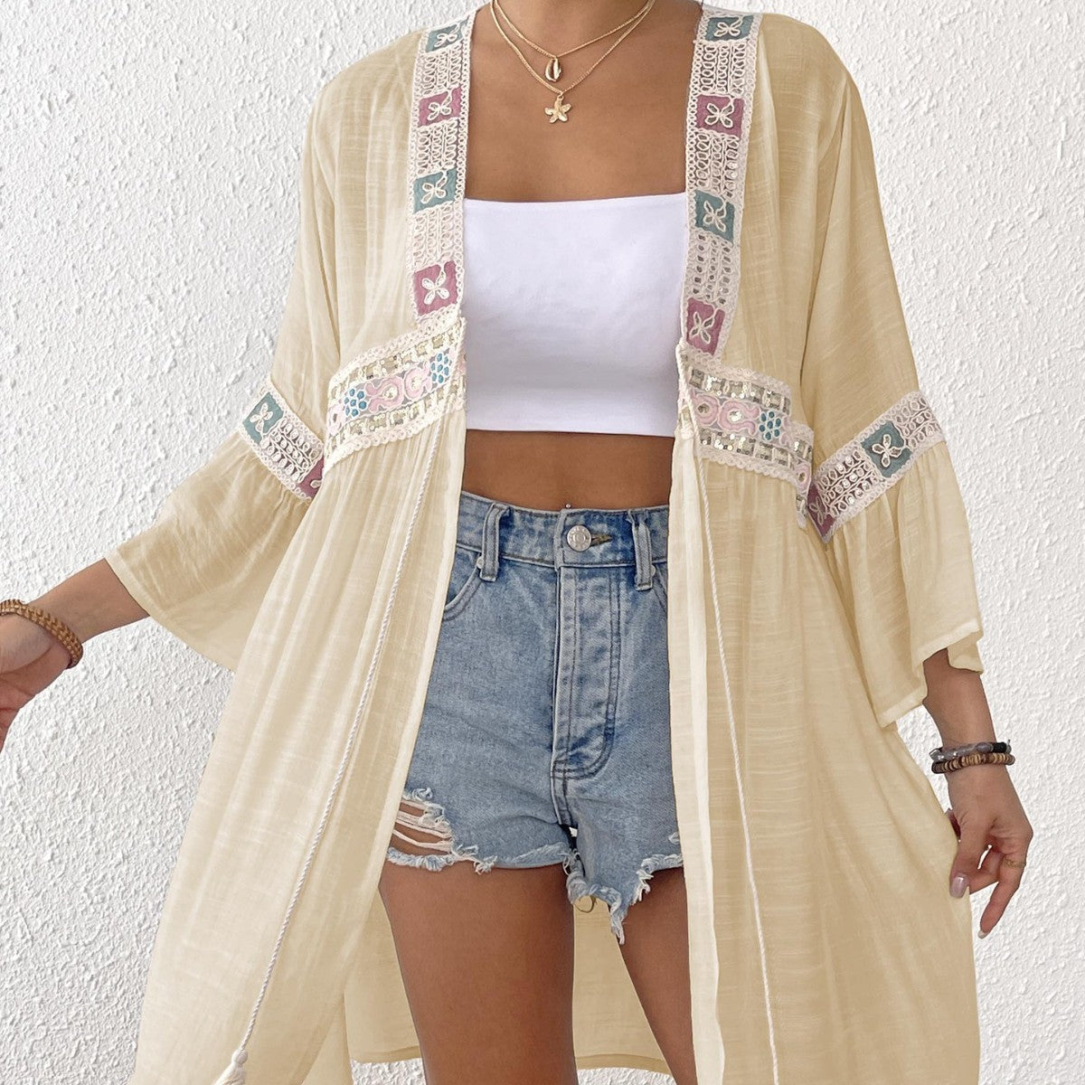 Cardigan Bow Cover Up Swimwear