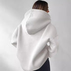 Women's Fall Winter Ladies Sweatshirt Solid Color Long Sleeve Hooded Solid Color Loose Sweater Women Top