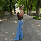 French Off-Shoulder Long Sleeve Top