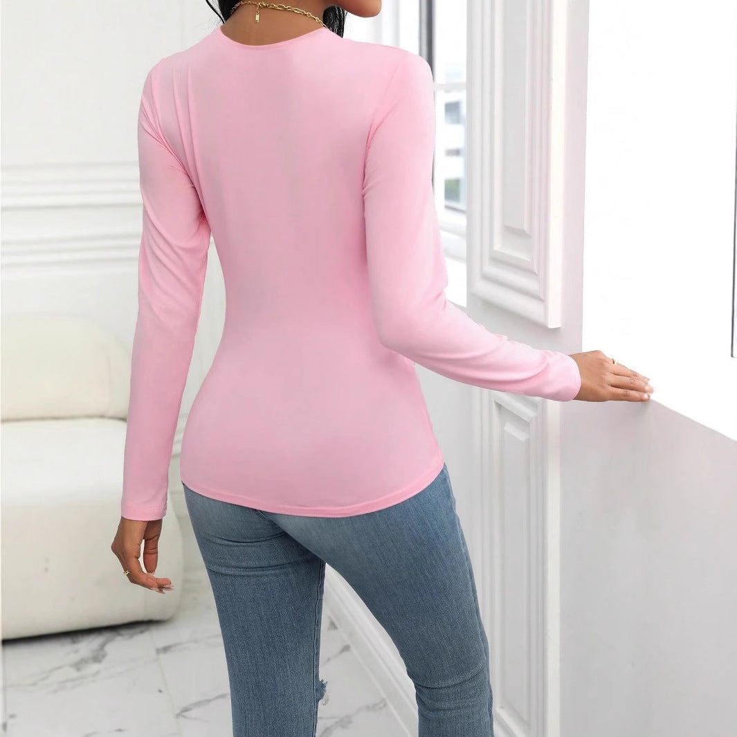 Sheer Long Sleeve Base Layer Top for Women
