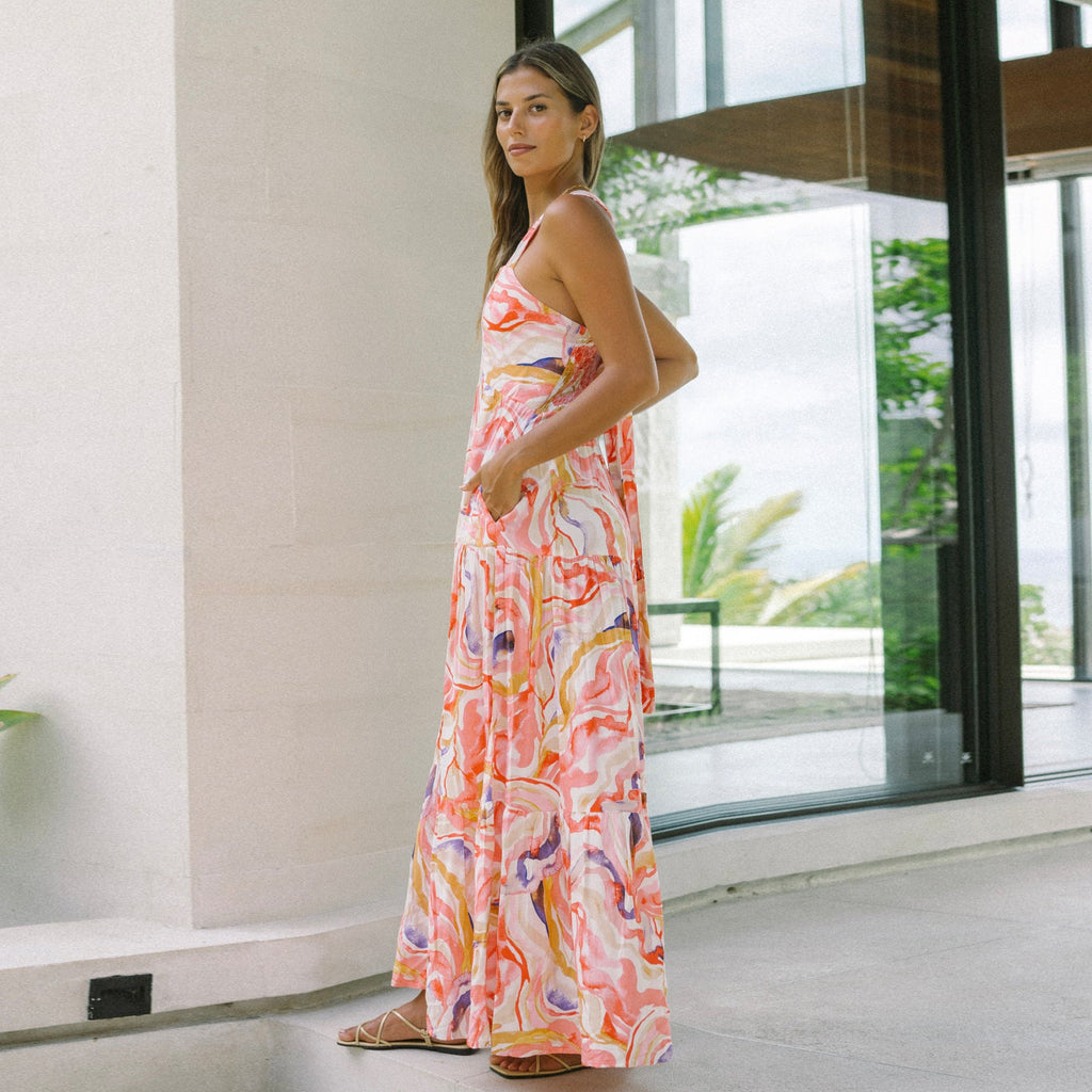 Summer Bohemian Vacation Beach Loose Strap Dress