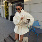 Women's Belted Double-Breasted Trench Coat