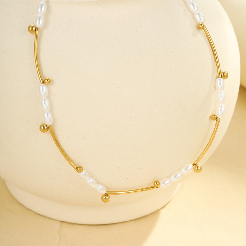 French Hepburn Advanced Baroque Imitation Pearl Necklace