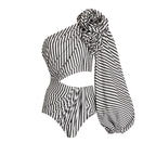 Pleated Ruffled One-piece Swimwear