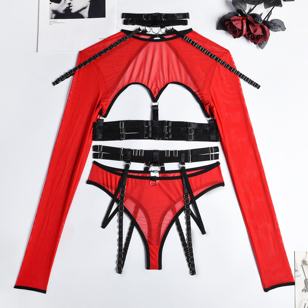 Red Net Black Shoulder Strap