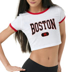 Women's Hipster Letter Graphic Print Slim Fit Short Sleeve T-Shirt