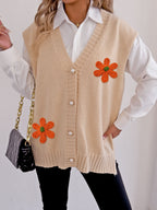 Apricot 2 Orange Wool Flowers