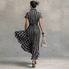Women's Striped Short Sleeve Dress