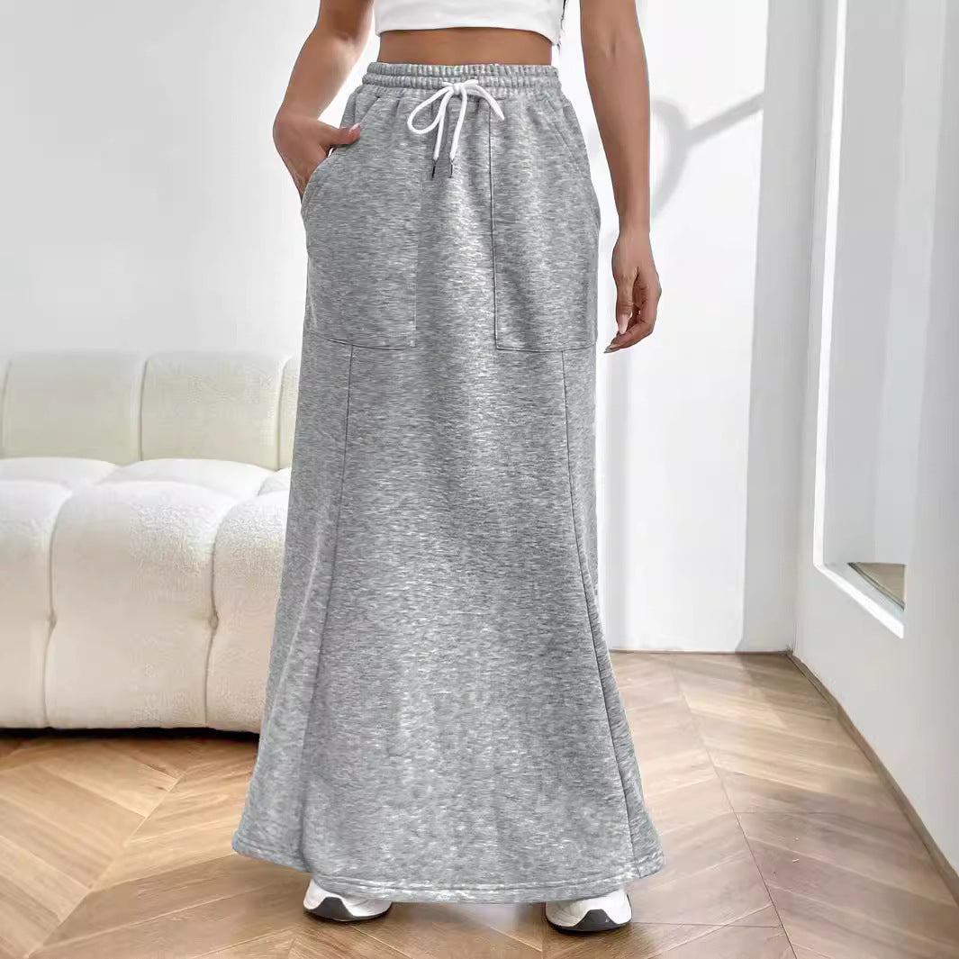 Women's Simple Casual A-Line Midi Skirt