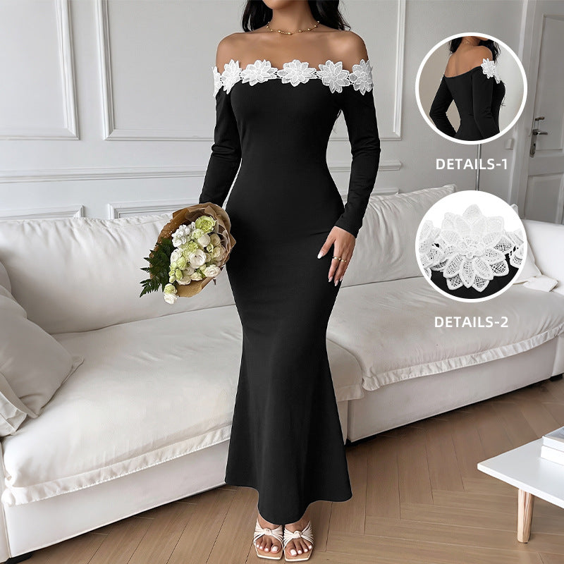 Elegant Lightly Mature Three Dimensional Floral Stitching