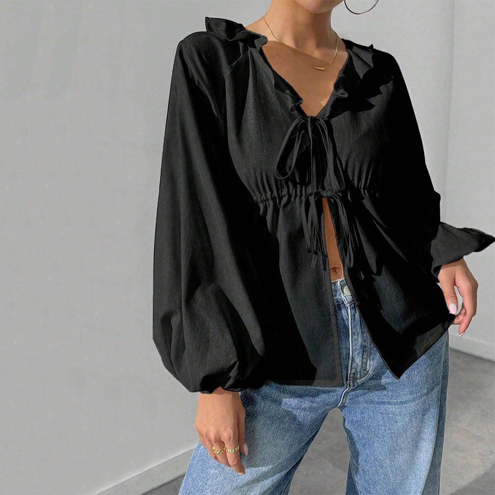 Women Simple Intellectual T shirt Big Swing Batwing Sleeve Loose