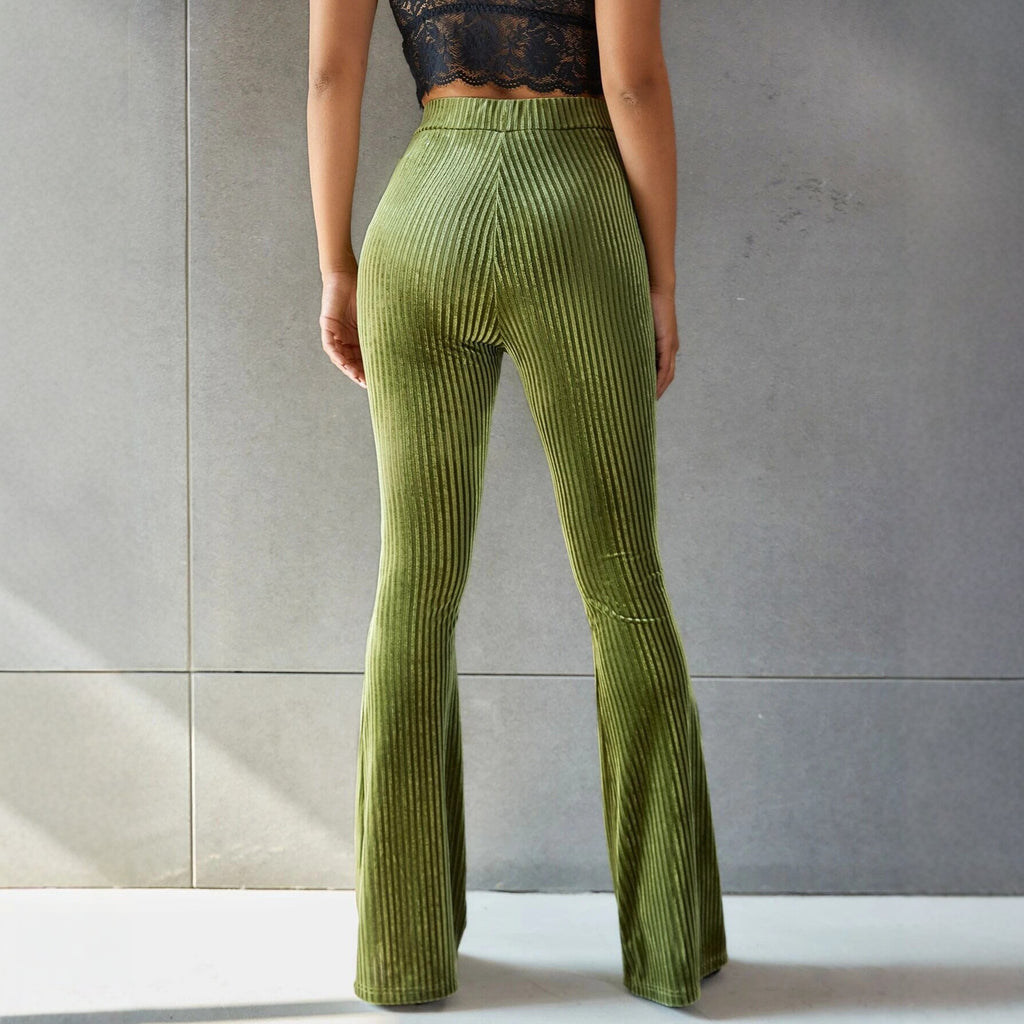 Women's Velvet Flared Pants