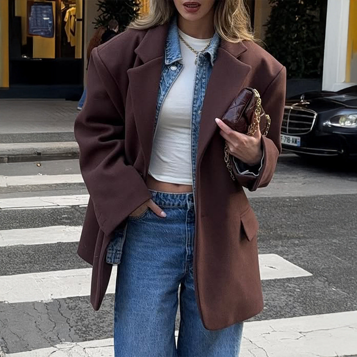 WomenClothing Autumn Winter Elegant Long Sleeved Blazer