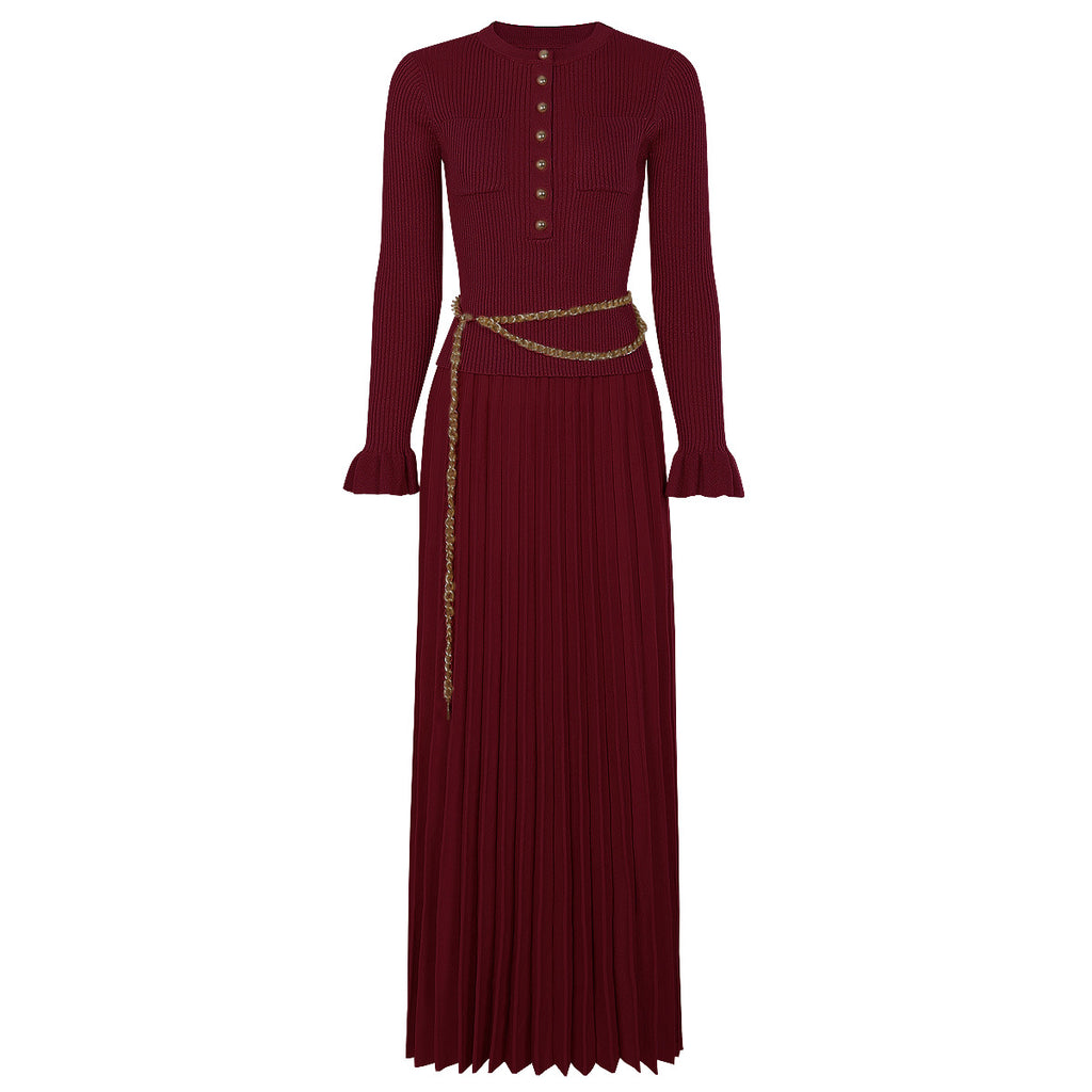 Wine Red Suit Belt