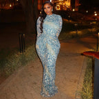 Women's Pleated Long Sleeve Dress