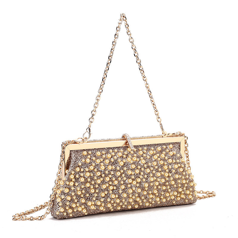 Women's Rhinestone Square Dinner Clutch Bag