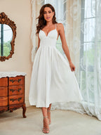 Women's V-Neck Midi Dress