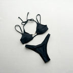 Bikini Solid One-piece Swimwear