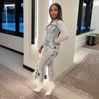 Women's Spring Summer Personalized Printed T-Shirt Trousers Two Pieces