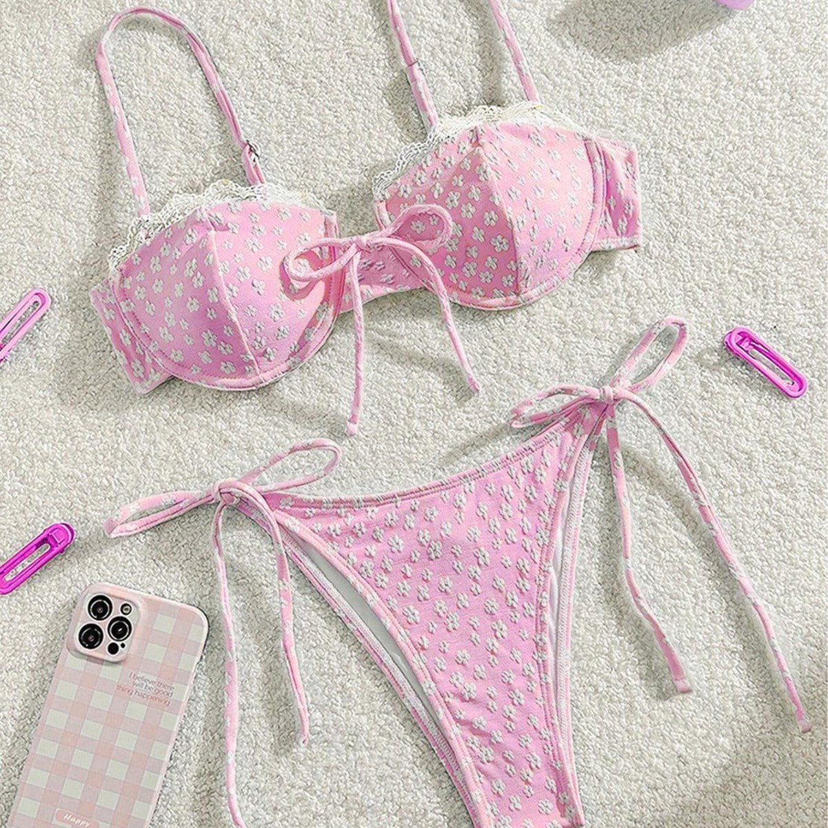Printing Halter Bikini Swimwear