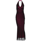 Summer Halter Mesh Sleeveless Dress
