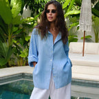 Loose Casual Solid Color Shirt for Women