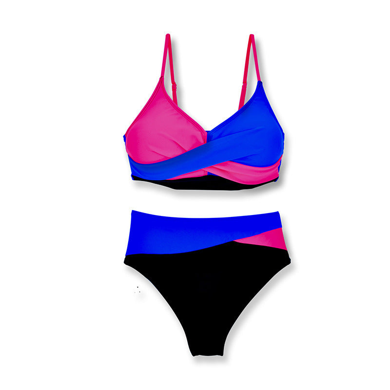 Color Matching Bikini Swimwear