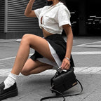 Pleated A-Line Skirt
