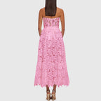 Women’s Embroidered Strapless Maxi Dress