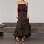 Ruffle-Trim Strapless Dress