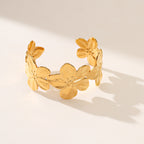Floral Stainless Steel Bracelet