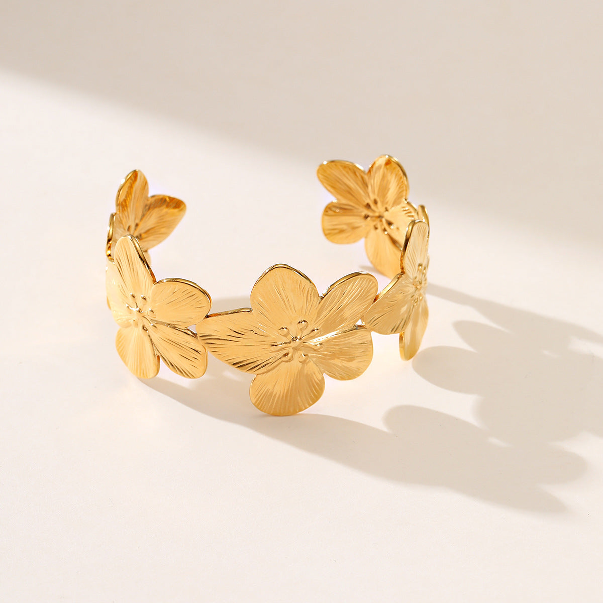 Floral Stainless Steel Bracelet