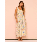 Women's Printed Strap Maxi Dress