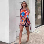 Trend Summer Clothes Slim Plaid Small V-Neck Dress