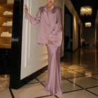 Satin High Grade Half Length Skirt Set