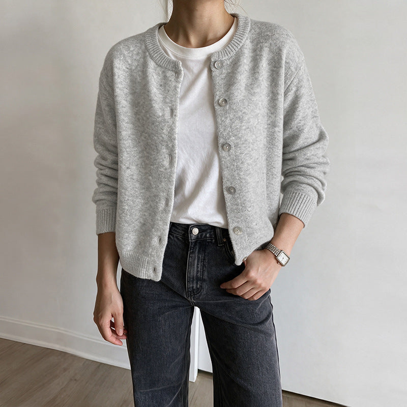 Long-Sleeve Knit Cardigan