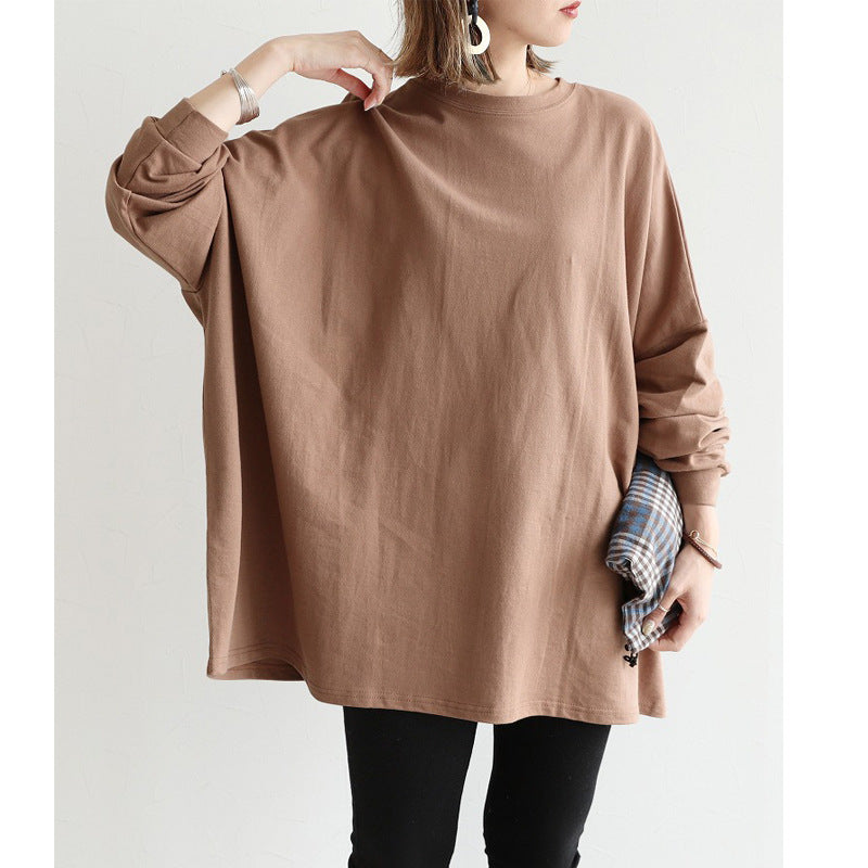 Women's Spring Autumn Women Loose Mid Length Sweater Women Casual Large Top