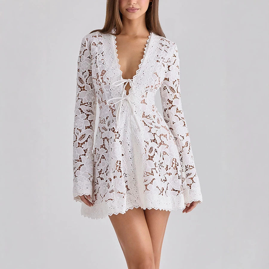 Women's Lace Long Sleeve Dress