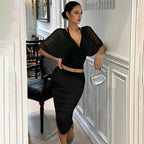 Women's Lace-Up Sequin Satin Asymmetric Mini Dress