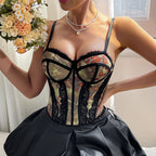 's Sling Steel Ring Beauty Back Vest Top Waist Corset Boning
