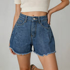 Summer Burrs Slimming WL Trendy HW Women Denim Shorts
