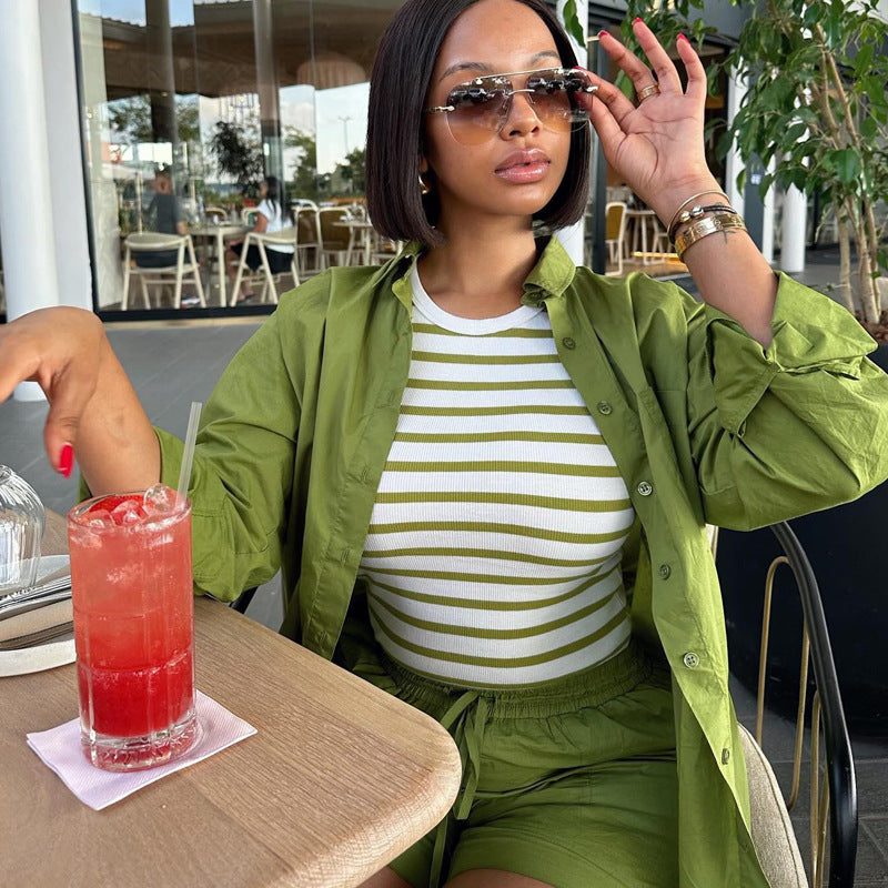 Women's Casual Cardigan Set