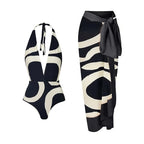 Retro Deep One-piece Swimwear