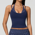 Dark Blue White Polka Dot