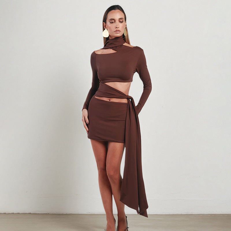 Women's Cutout Backless Asymmetric Dress