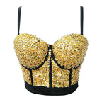 Black Background Gold Sequin